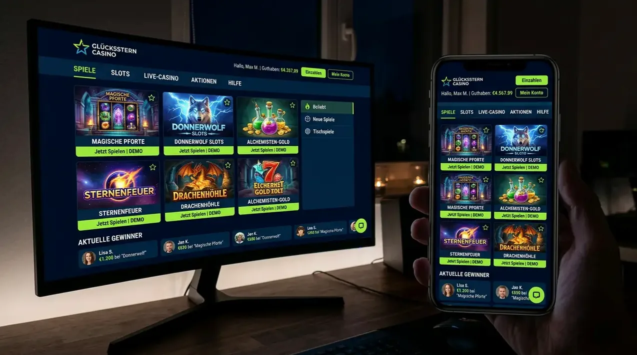 Mobiles Casino-Erlebnis im Browser · Twindor