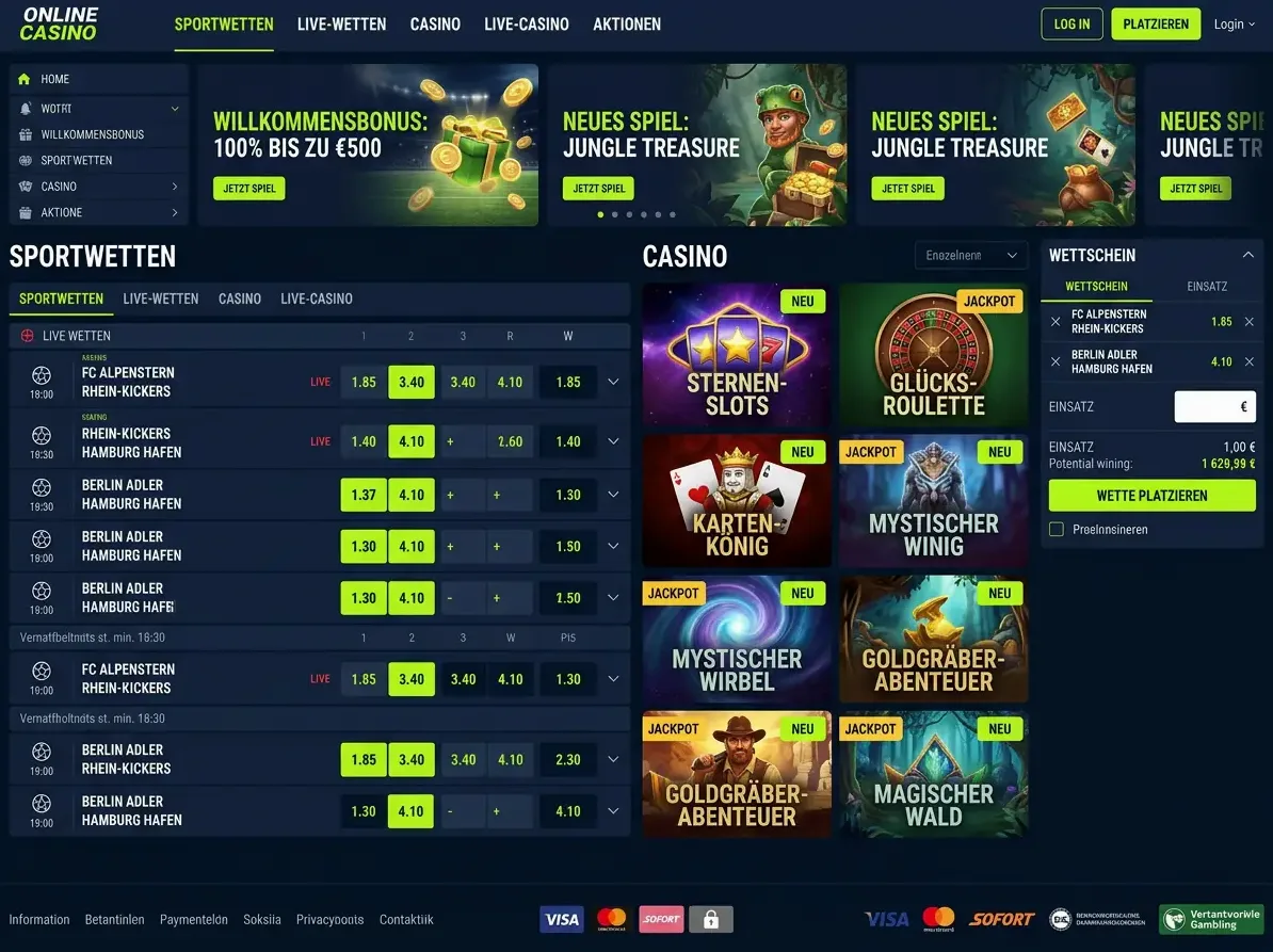 Twindor — Spiele und Quoten